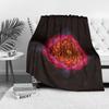 Irregular Geometric Pattern Blanket Abstract Red Floral Design Throw Blanket Home Decor Bed Sofa Cover Gift