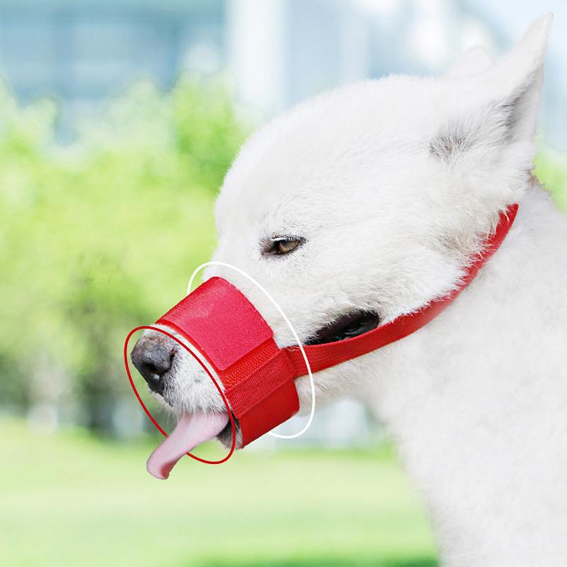 Psí náhubek proti kousnutí, štěkající maska ​​s nastavitelnými popruhy pro malé psy, měkký nylonový psí náhubek, prodyšný, štěkající kryt úst