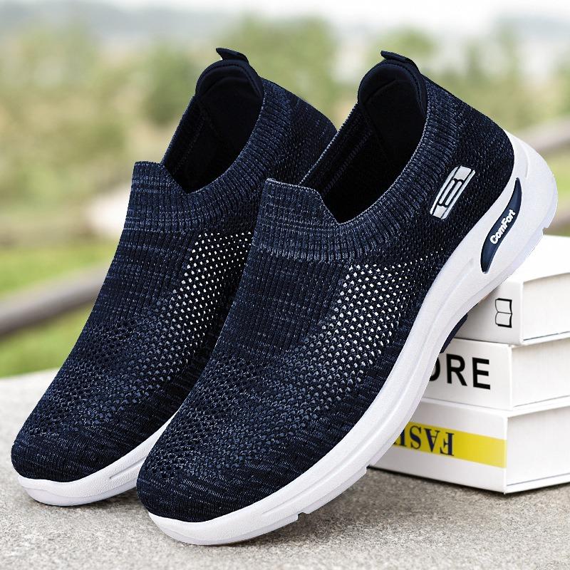 Shoes Men's Summer Fly-woven Mesh Single Shoes Medium Old Dad Shoes Men's Shoes Men's Shoes One-pedal Casual Shoes