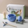 1-8 Ceramic Matcha Sand Dot Small Round Bowl With Pouring Spout Smooth Matcha Whisk Holder Reusable Matcha Making Kit Tea Lovers