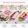 Silicone Silicone Cake Mold 6 Cavity Non-Stick Silicone Soap Mold 6‑Grid Square Square Shape DIY Soap Mold