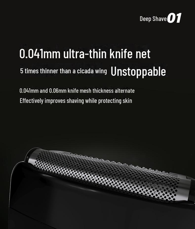 Langwei Electric Shaver 760: Dual-Blade Razor with Digital Display, Adjustable Speed, and Whitening for Bald Heads