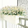 Artificial Daisy Flowers Decor UV-Resistant No Fading Non-Peeling for Gardening Patio Balcony Terrace