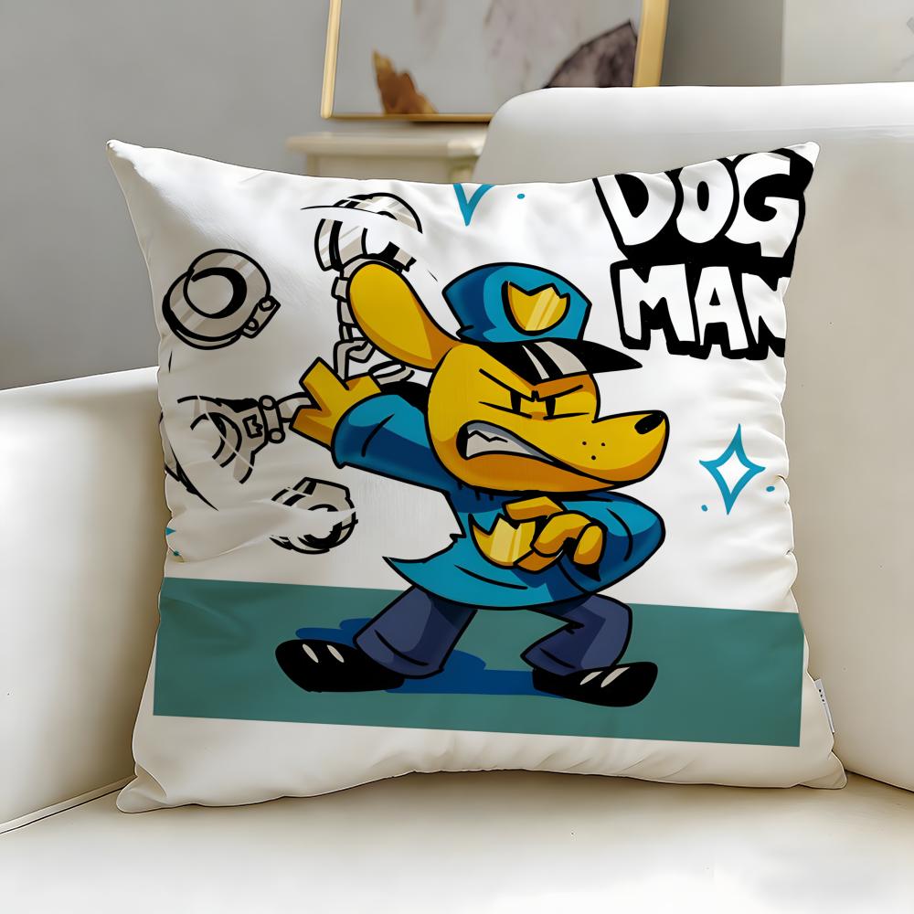 Popularna poszewka na poduszkę z kreskówki Dogman – Miękka i łatwa do prania – Uniwersalna do sofy, łóżka, podróży i biura
