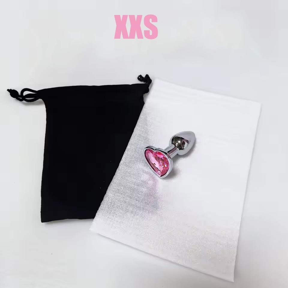 Heart Base Metal Anal Plug Stainless Beginner 5 Size Butt Plug Anus Masturbation Stimulator Dildos Adult Sex Toys For Man Women