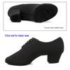 Zapatos de Baile de Salón y Latino para Mujer con Suela Blanda Negra - Tela Oxford