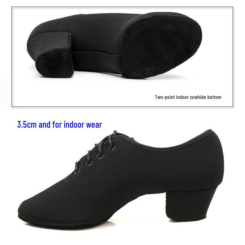 

Жіночі чорні туфлі для бальних та латиноамериканських танців на м якій підошві - Оксфордська тканина 36