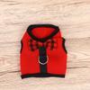 High Quality Air Mesh Pet Harness with Leash for Small Pets Dogs Cats Rabbits Hamsters Size M Red Comfortable Breathable Bow