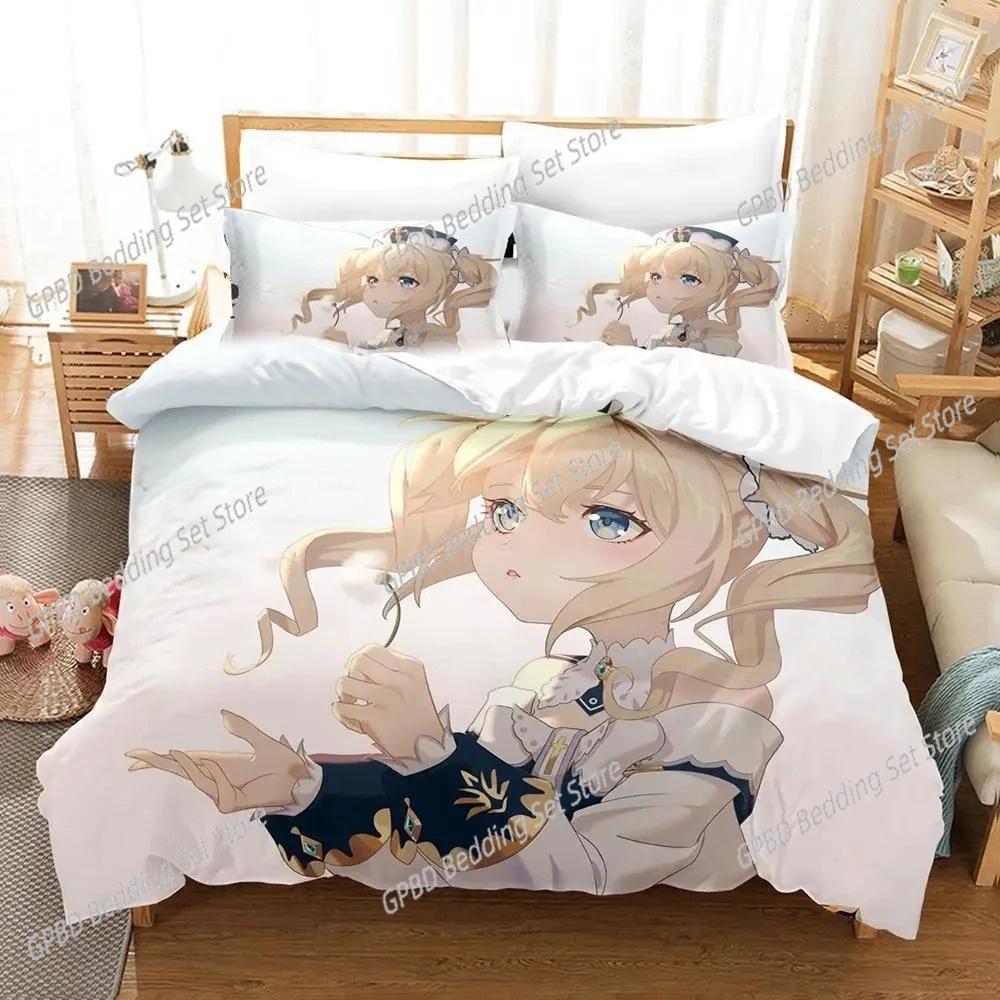 Anime Genshin Impact Arlecchino 3D patalynės komplektas Antklodės užvalkalas Pagalvių užvalkalai Viengulis Twin Pilnas Karalienės Karaliaus Dydis Namų Dekoravimas Berniukų Dovana