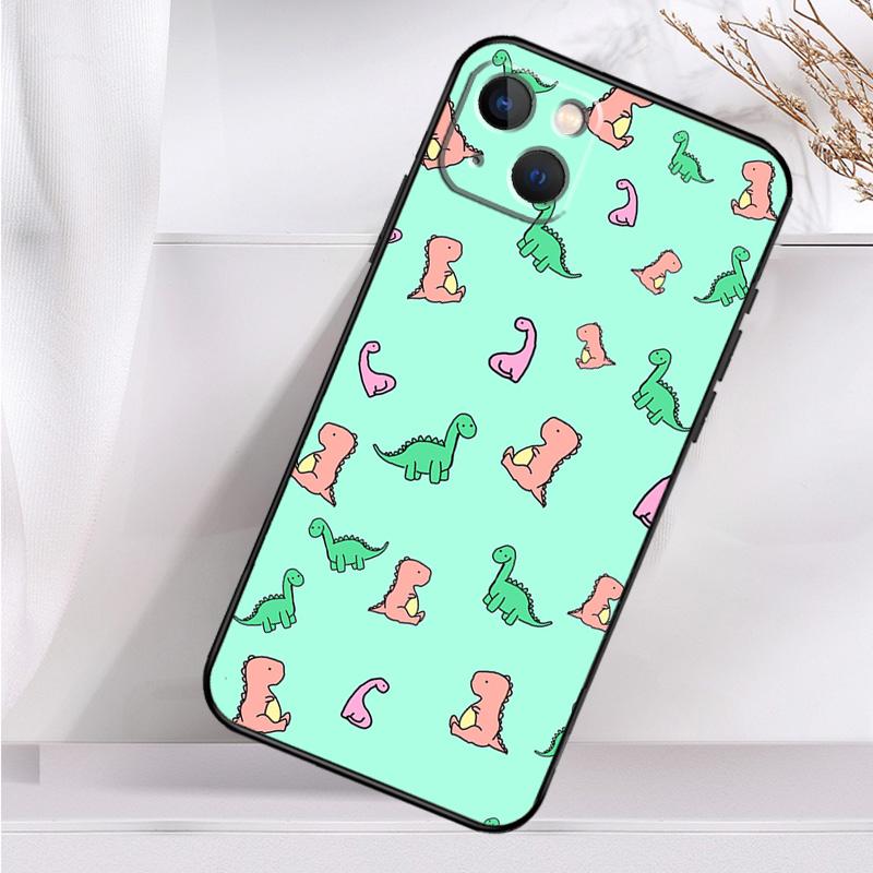 Dinosaur Pattern Shockproof Case For iPhone 17 16 Pro Max 11 14 15 Plus 12 13 Mini 16e 17 Air Phone Cover