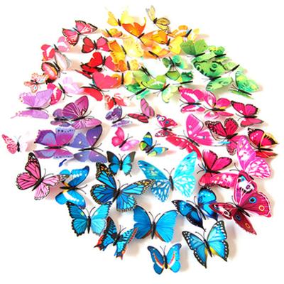 12 sztuk 3D motyle pcv DIY motyl Art naklejka Home Decor naklejki ścienne ścienne