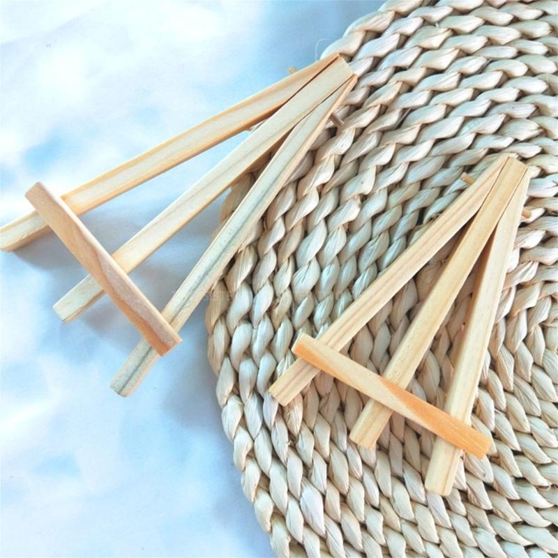 20 Pieces Triangles Easel Wood Easels Small Easel for Pictures Table Easel for Display of Painting Drawing Picture Frame