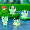 6/12/18/24 Pcs Luminous Mini Frog Figurines Glow In Dark Resin Frogs Moss Terrarium Dollhouse DIY Craft Decor Accessories