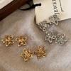 Mini Metal Flower Hair Claw Clip for Women - Cute Side Hair Accessory for Bangs and Flyaways