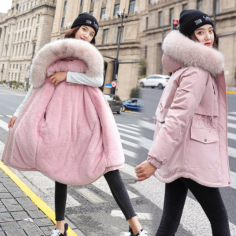 Long Padded Coat for Women, New Thickened Style with Hood, Loose Fit, Popular Jacket, Fashionable Parka Coat Suitable for Winter