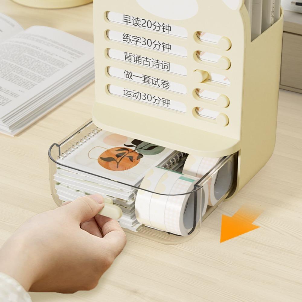 Large-capacity Self-discipline Pen Holder Clear Drawer Student Storage Box Office