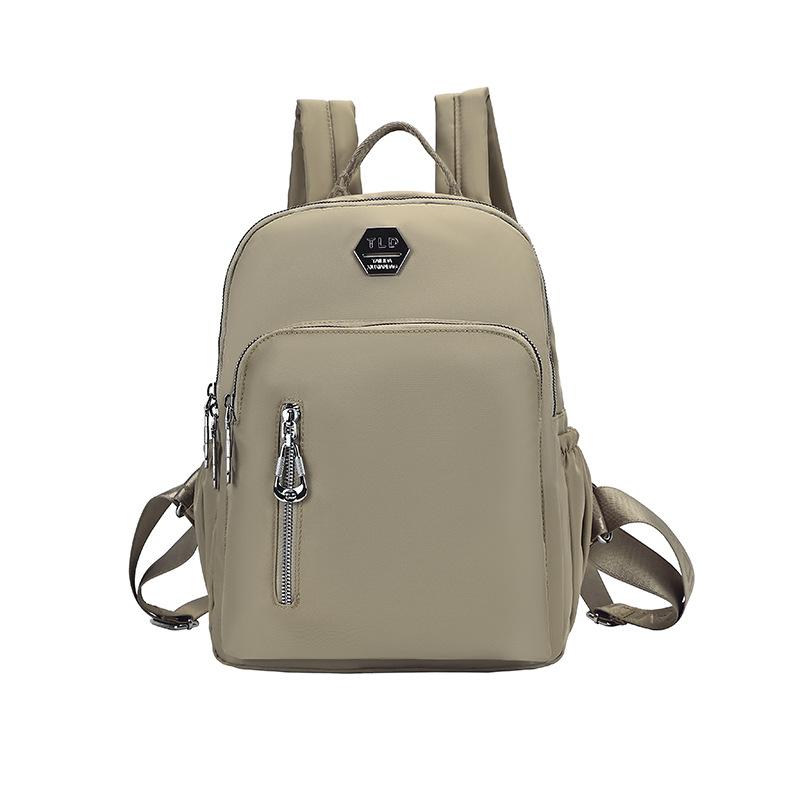 Double Shoulder Schoolbag, Large Capacity, Lightweight and Simple Student Attendance Travel Backpack, Solid Color Simple Trend Women's Bag