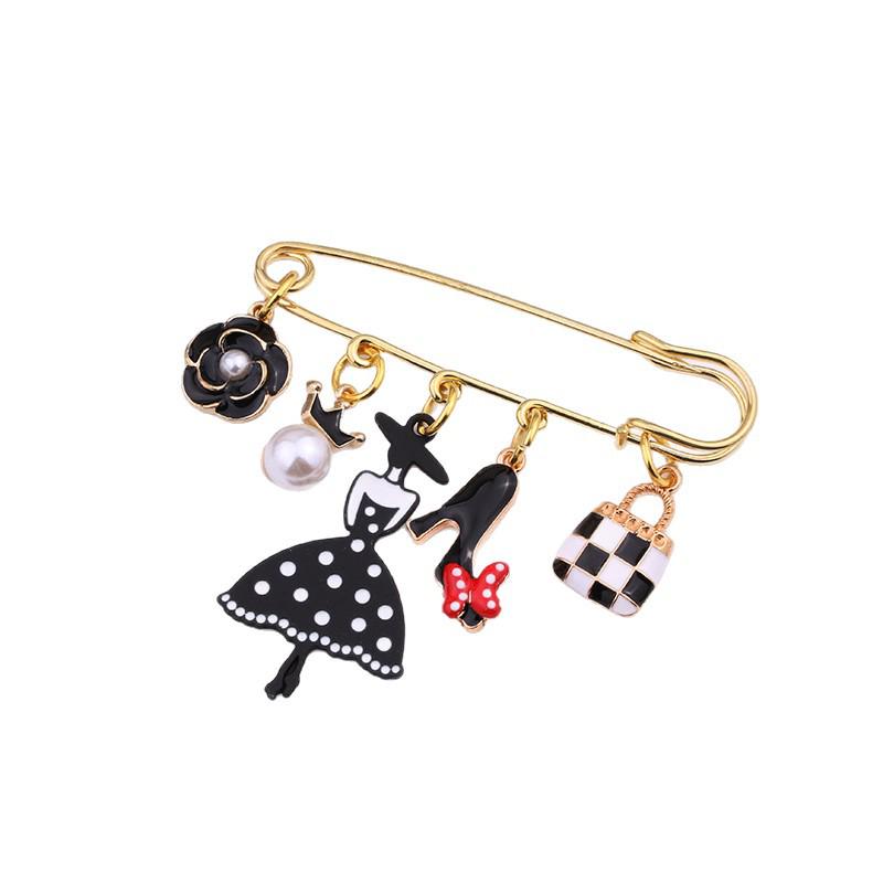 Women's Lipstick Brooch: Versatile Alloy Hat/Bag Pin Accessory