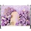 LS Floral Blooming Backgrounds Cake Smash Kids Adult Photography Props Child Baby Butterfly  Balloons Decors Photo Backdrops