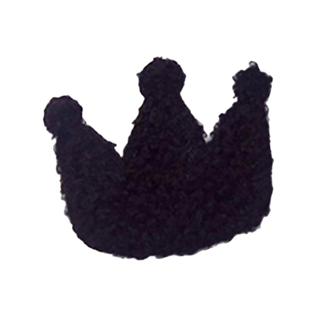 12Pcs Puffy Soft Teddy Plush Padded Patches Crown Appliques For DIY Clothes, Crafts, Hat, Bag, Woolen Gloves, Socks Decor