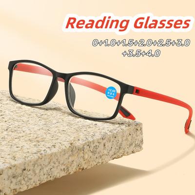 Mode Retro Klares Glas HD Kleinrand Lesebrille Blaulichtfilter Ultra Leicht Weitsicht Brille Dioptrien 0 bis +4.0