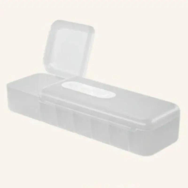 Solid Color Simple Cable Storage Box Organizer Charger Cord 7 Compartments Reusable Data Cable Storage Case Tools Accessories