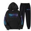 Set Felpa con Cappuccio Oversize Tuta Streetwear Stampata Donna Misto Cotone Caldo Casual Loungewear