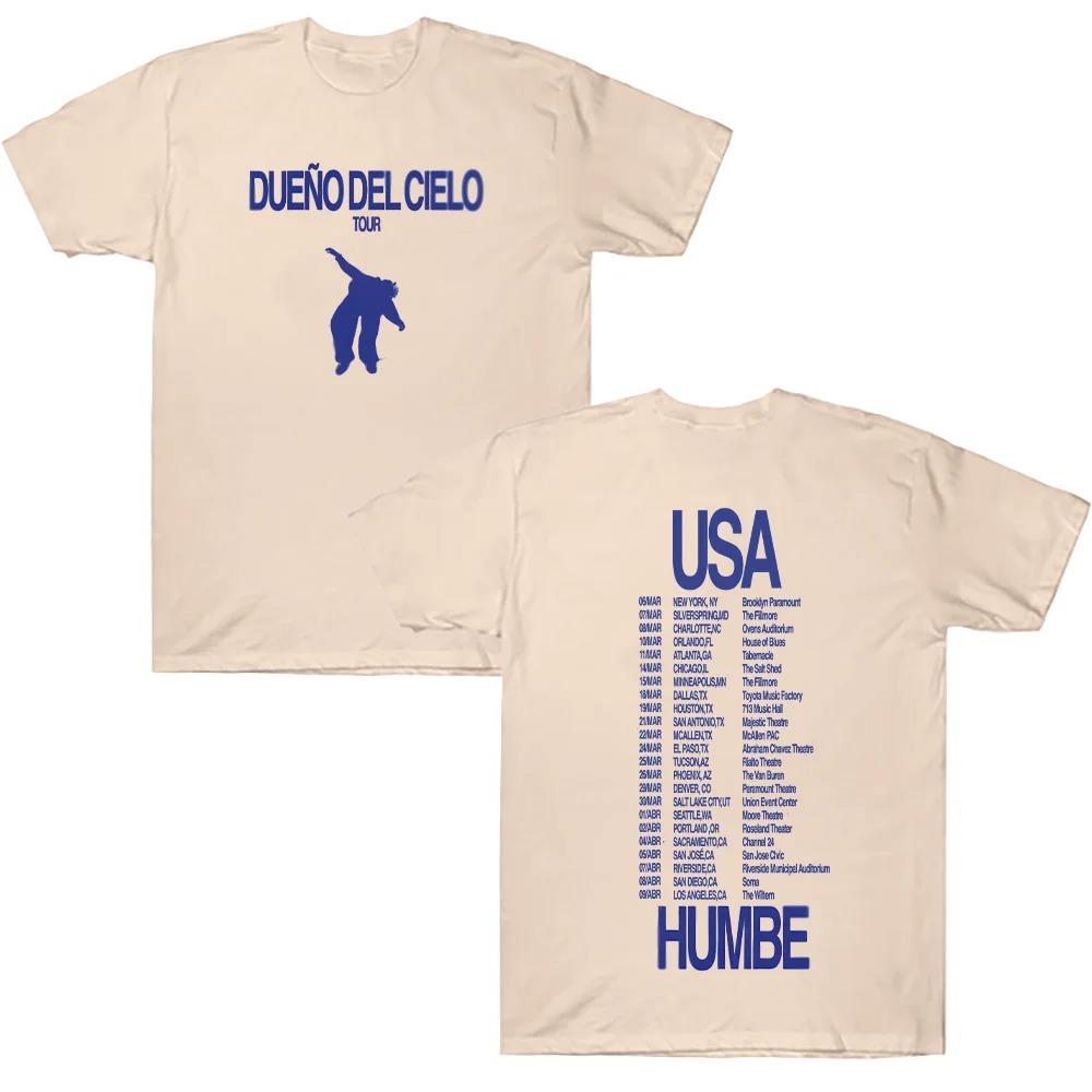 Summer Short Sleeve Streetwear Cool Clothes Humbe DUENO DEL CIELO Tour 2026 T-shirts Casual Cotton Singer T Shirt Unisex Y2K Top