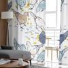 Pigeons Colorful Abstract Geometric Shapes Chiffon Sheer Curtains for Living Room Bedroom Window Curtain Voiles Tulle Cortinas