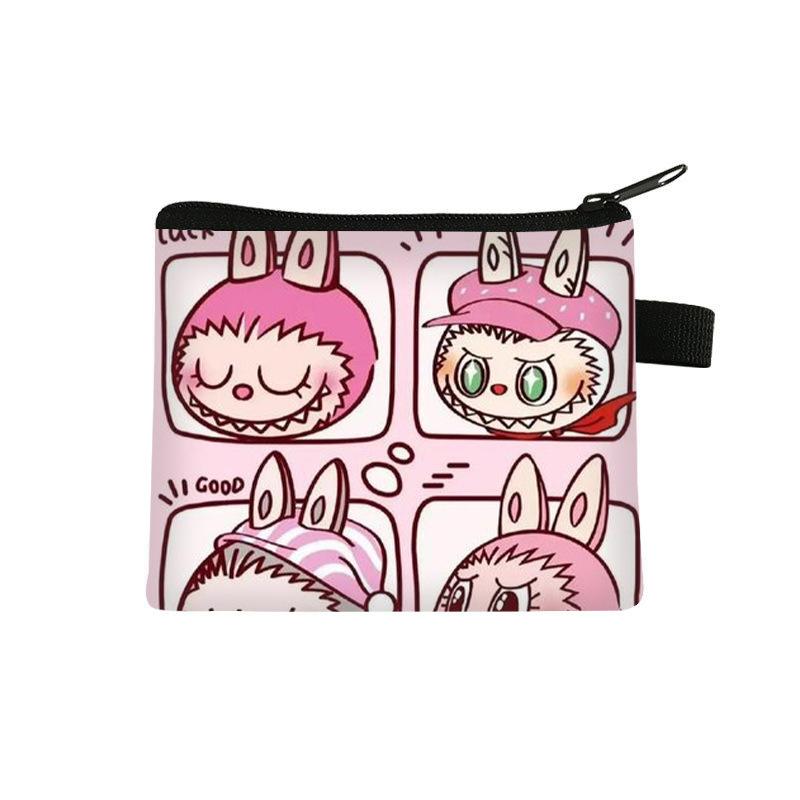 Labubu Children's Coin Purse, Elementary School Boy and Girl Cartoon Storage Bag, Cute Large Capacity Bag CLE