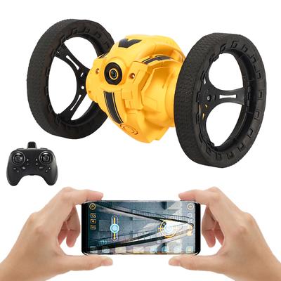 Wifi HD Kameralı RC Dublör Araba Zıplayan Araba Esnek Tekerlekler Dönüş LED Işık Uzaktan Kumanda Zıplayan Araç Oyuncak Hediye