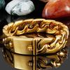 17MM Thick 316L Stainless Steel Cuban Link Chain Luxury Gold Color Men's Bracelet Minimalist Retro Male Jewelry Gifts
