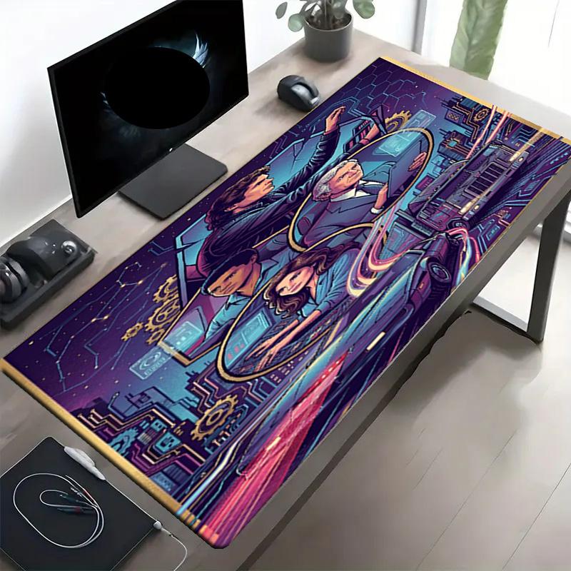 Knight Rider Print Mouse Pad, Anti‑Slip Desktop keyboard Mat, for PC Laptop Gaming Working Daily Use, Cool Festival Surprise Gift