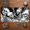 Gothic Burning Skeleton TCG Playmat Mouse Pad Playmat 24"X14" MTG TCG Office Desk Mat for Work Game Laptop Rug Carpet MousePad