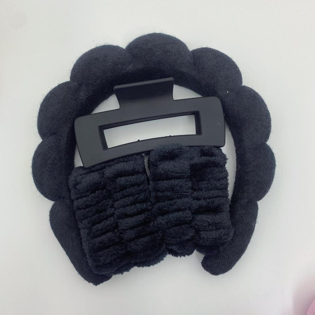 4-teiliges Gesichtswaschset: Stirnband, Haargummi, Armband, Haarspange - Geschenkverpackung