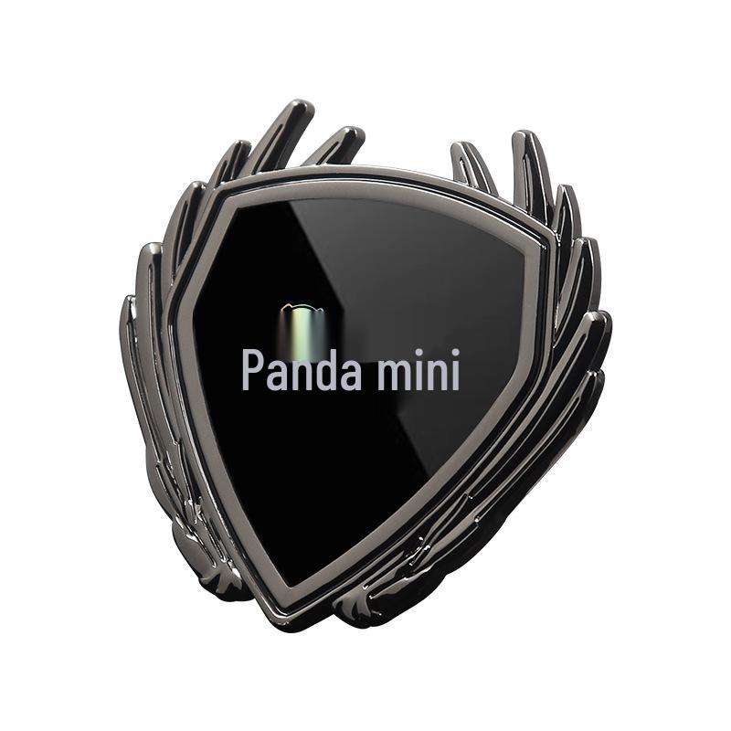 Metal badges, side window, and tailgate stickers for Geely Panda Mini Gokart cars.