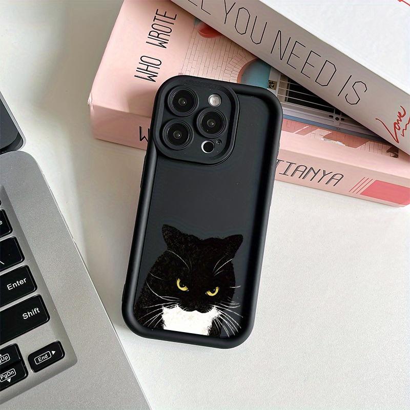 Etui na telefon komórkowy z wściekłym czarnym kotem, odpowiednie dla iPhone 17 16 15 14 13 12 11 Pro/ Max /Plus, odporne na upadki i wstrząsy