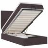Maison Exclusive - Cadre de lit ottoman avec matelas marron foncé 90x190 cm tissu
