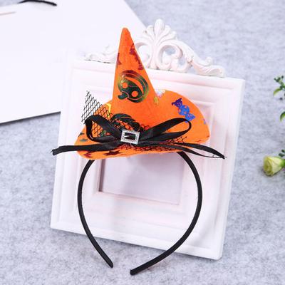 Festival Headband Hat Decor Performance Props Headwear Pumpkin Witch Hat Decor Headwear for Party