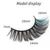 Bright Colors Simulation Eye Eyelashes 8 Pairs 3D Curled False Eyelashes Colored Eyelashes  Parties
