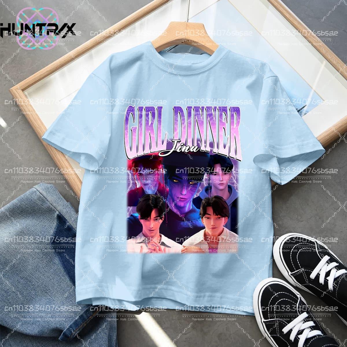 

Fashion Casual Kids T-shirt KPop Demon Hunters Cool Girls Tee Top Funny Tshirt Print Kids Tees 100