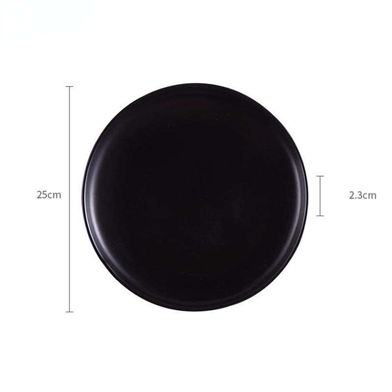 Keramické kulaté talíře na steaky Hovězí talíř Dezert Minimalistický Pizza Snídaně Nádobí