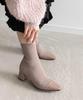 Boots Basic Knit Boots KC34188 Greige [Randa] [SUSTAINABLE]