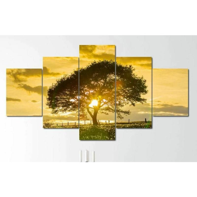 

Натуральный сельский пейзаж 5 панелей печать на холсте настенное искусство картина на холсте настенный декор для гостиной постер без рамы 20x35cm*2 20x45cm*2 20x55cm*1 No Frame