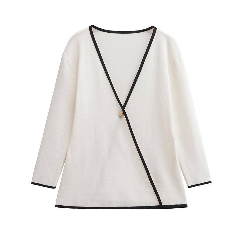 

Women s 2024 Autumn Double-Breasted Knit Cardigan - Elegant European & American Style Sweater Small