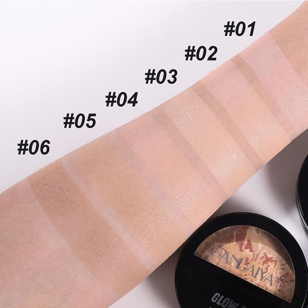 Polvere da Forno Colore Marmo Polvere Magica Controllo Olio Permanente Brillantezza Fine Polvere High Light per Contouring per Nascondere Imperfezioni e Pori