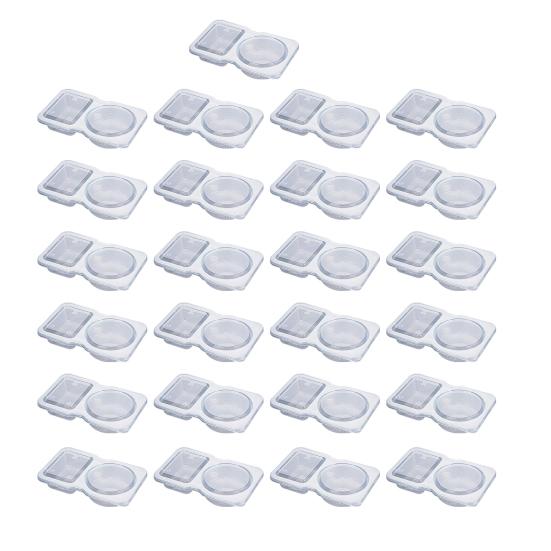 15/25/35 ks Nádobky na koření Opakovaně použitelné Dvoukomorové krabičky na omáčky s víčky Nádoby na svačinu na dresinky Dezerty