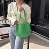 Casual large-capacity cotton thread woven bag, new openwork straw bag, lazy style shoulder bag, vacation beach bag, women's bag