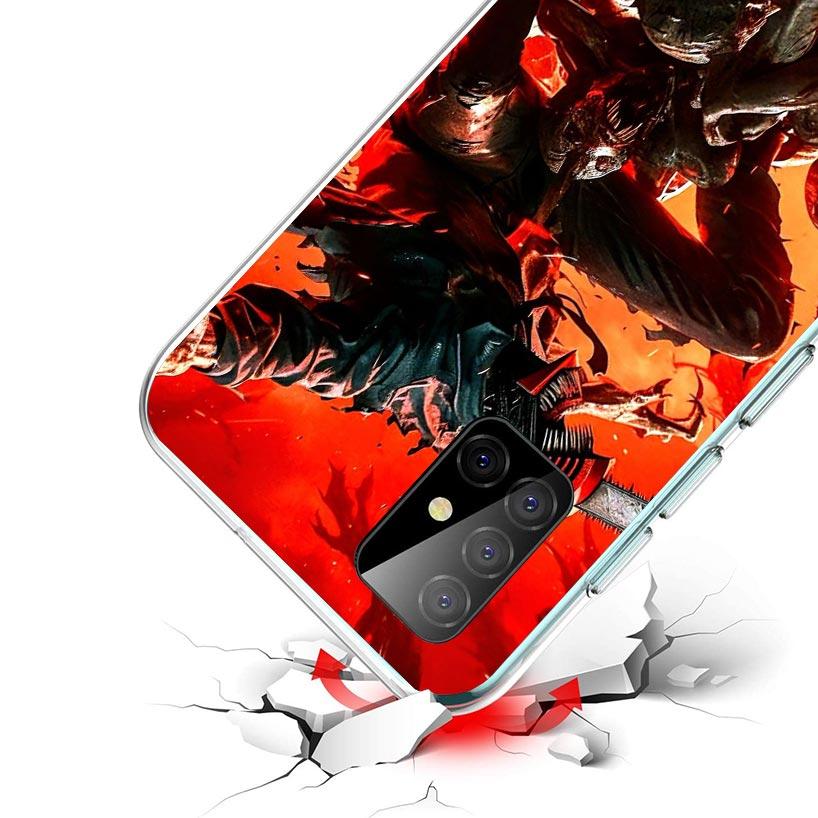 C-Chainsaw Mans Denji Phone Case For Samsung Galaxy A12 A52S A42 A32 A22 A51 A50 Note 20 Ultra 10 S10 Plus A71 A70 A31 A30 A10S