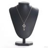 Black Leatherette Necklace Bust Jewelry Display Stand Figure Holder